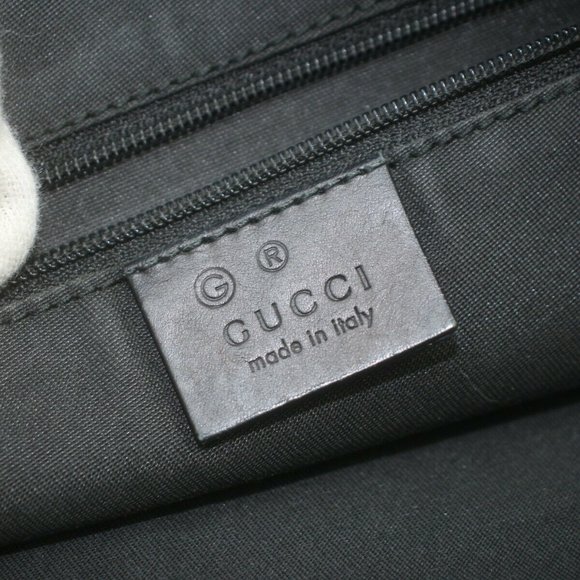 Gucci Tote Bag Navy Blue Canvas - Picture 8 of 9